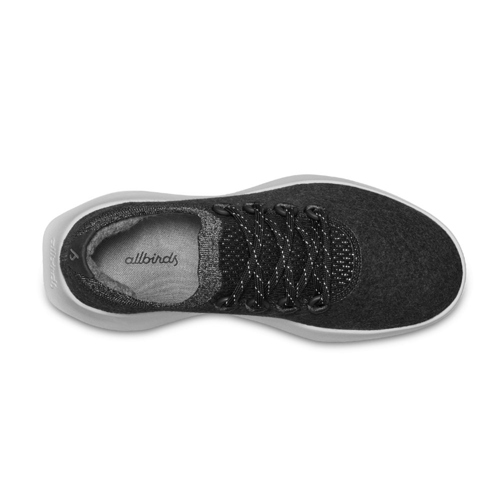 Allbirds Men\'s Running Shoes Black - Wool Dasher Mizzles - 08953GPEU